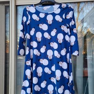 Blue Snowman Dress
